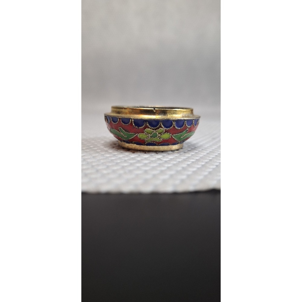 *VINTAGE* CHINESE CLOISONNE MINIATURE PANDA BEAR TRINKET RING BOX‎ - Picture 10 of 11